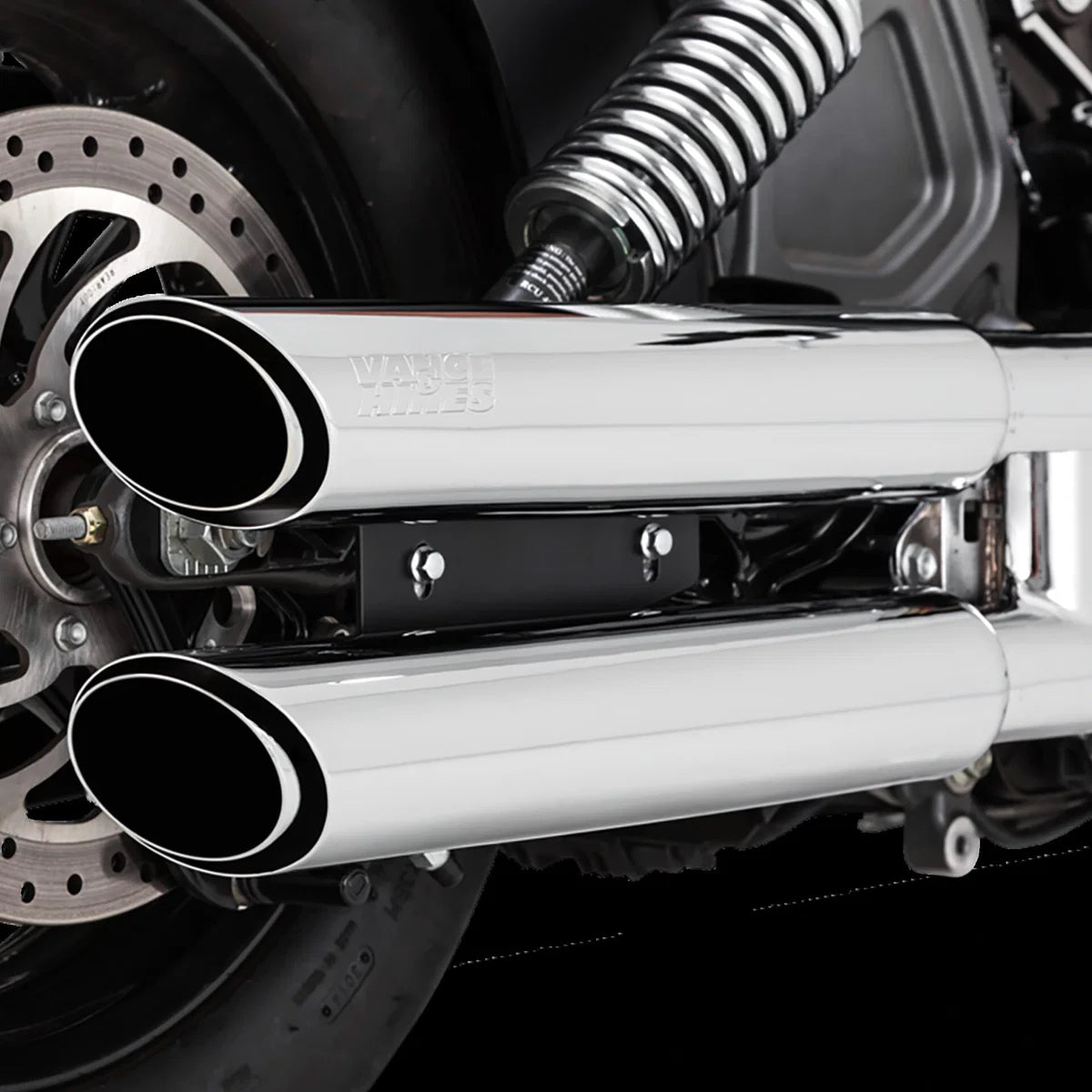 V&H Twin Slash 3In Slip-Ons PCX Chrome Indian Scout 15-22