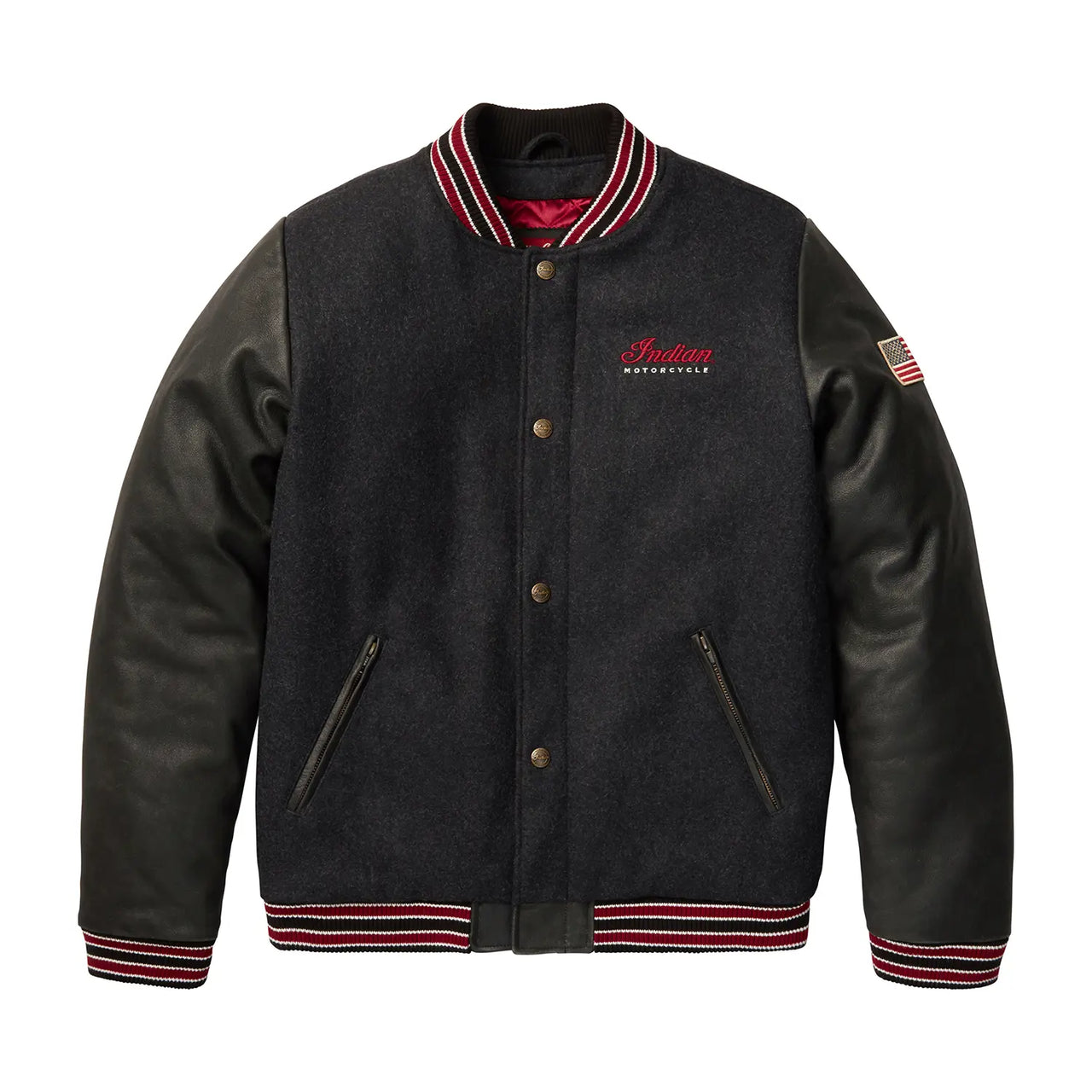 Indian Motorcycle Men's Varsity 2 Jacket, Gray