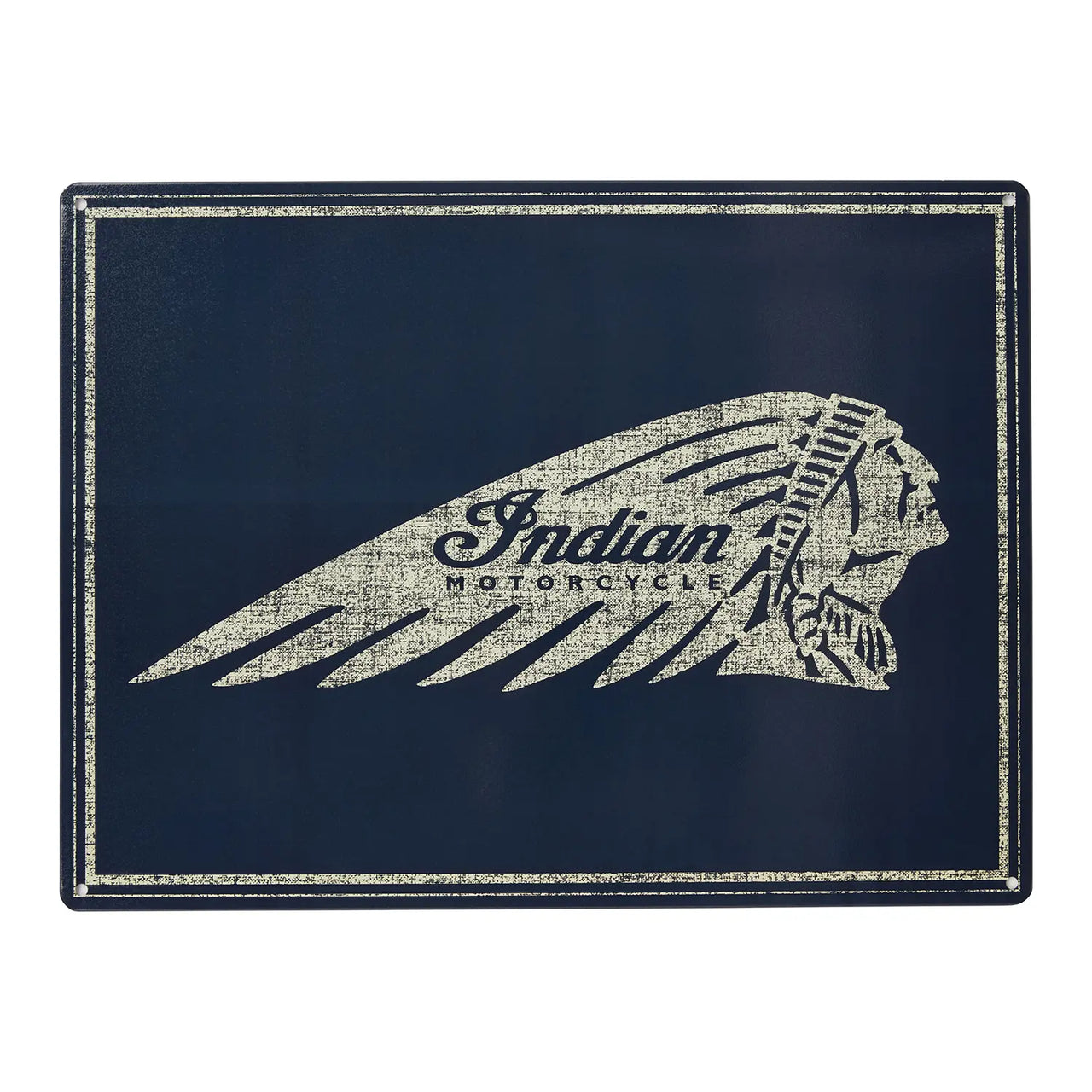 Indian Motorcycle Headdress Logo Sign  - Blue