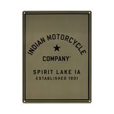 Indian Motorcycle Khaki Sign - Green