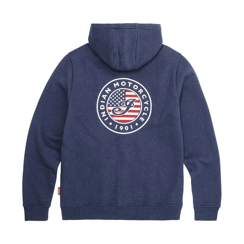 Indian Motorcycle Ladies USA Flag Hoody Navy
