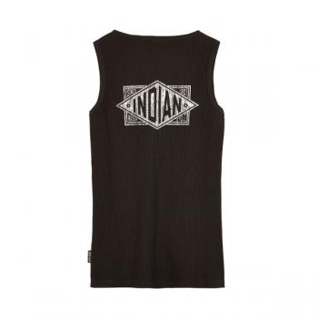 Indian Motorcycle Women's Zip Henley Tank, Black