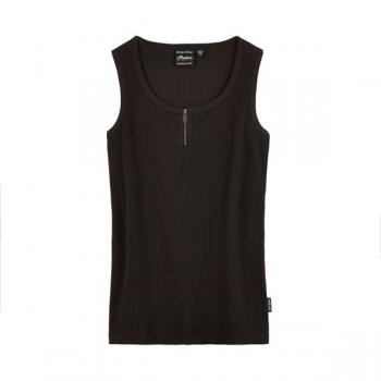 Indian Motorcycle Women's Zip Henley Tank, Black