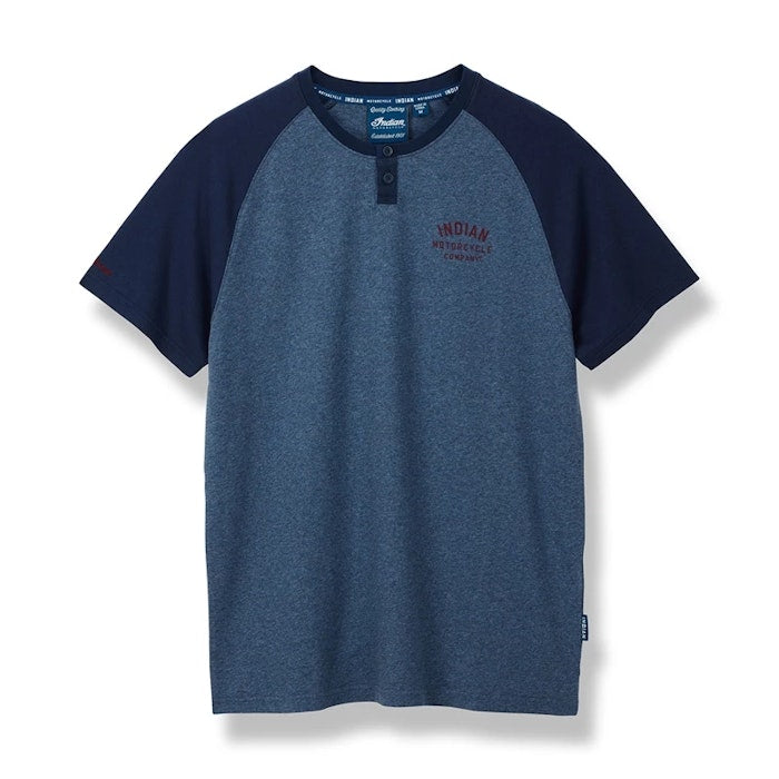 Indian Motorcycle Munro Raglan T-Shirt in Navy