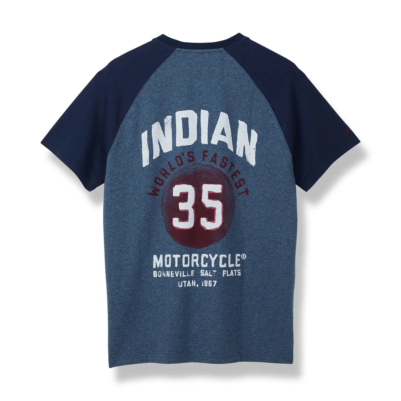 Indian Motorcycle Munro Raglan T-Shirt in Navy