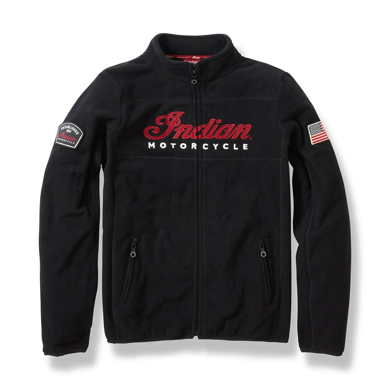 Indian Motorcycle Women's Zip Thru Fleece, Black