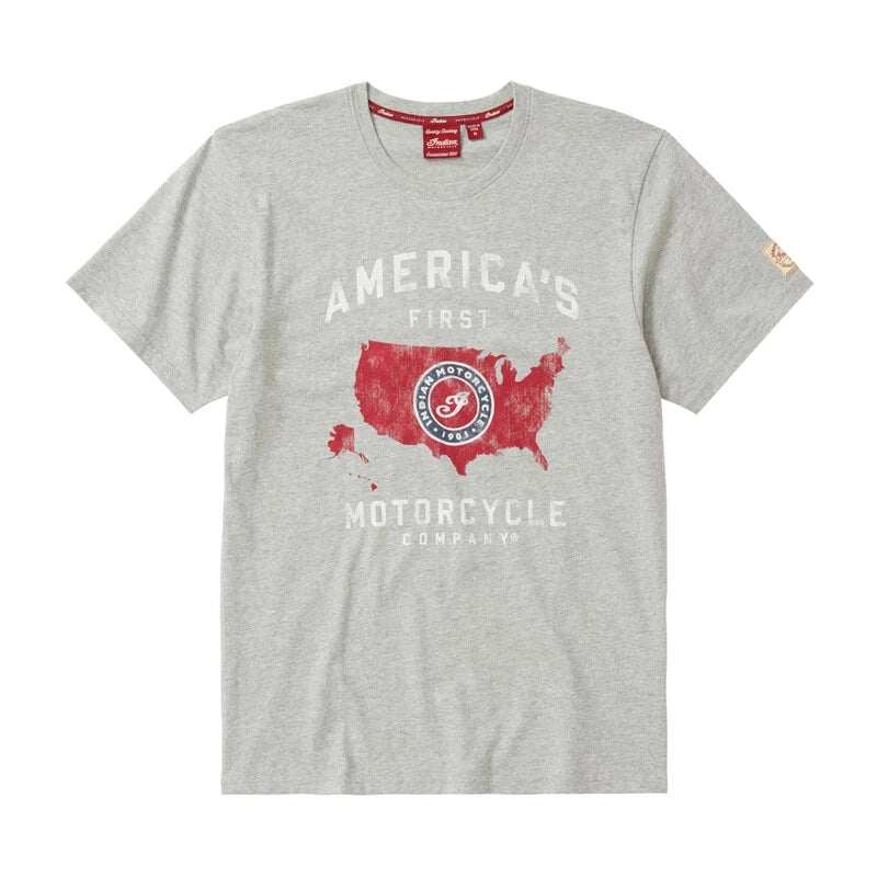 Indian Motorcycle Men's Continental Short Sleeve T-Shirt Gray
