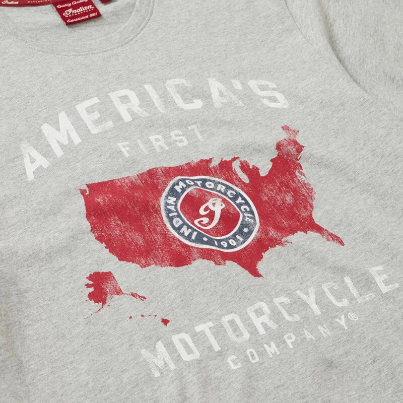 Indian Motorcycle Men's Continental Short Sleeve T-Shirt Gray