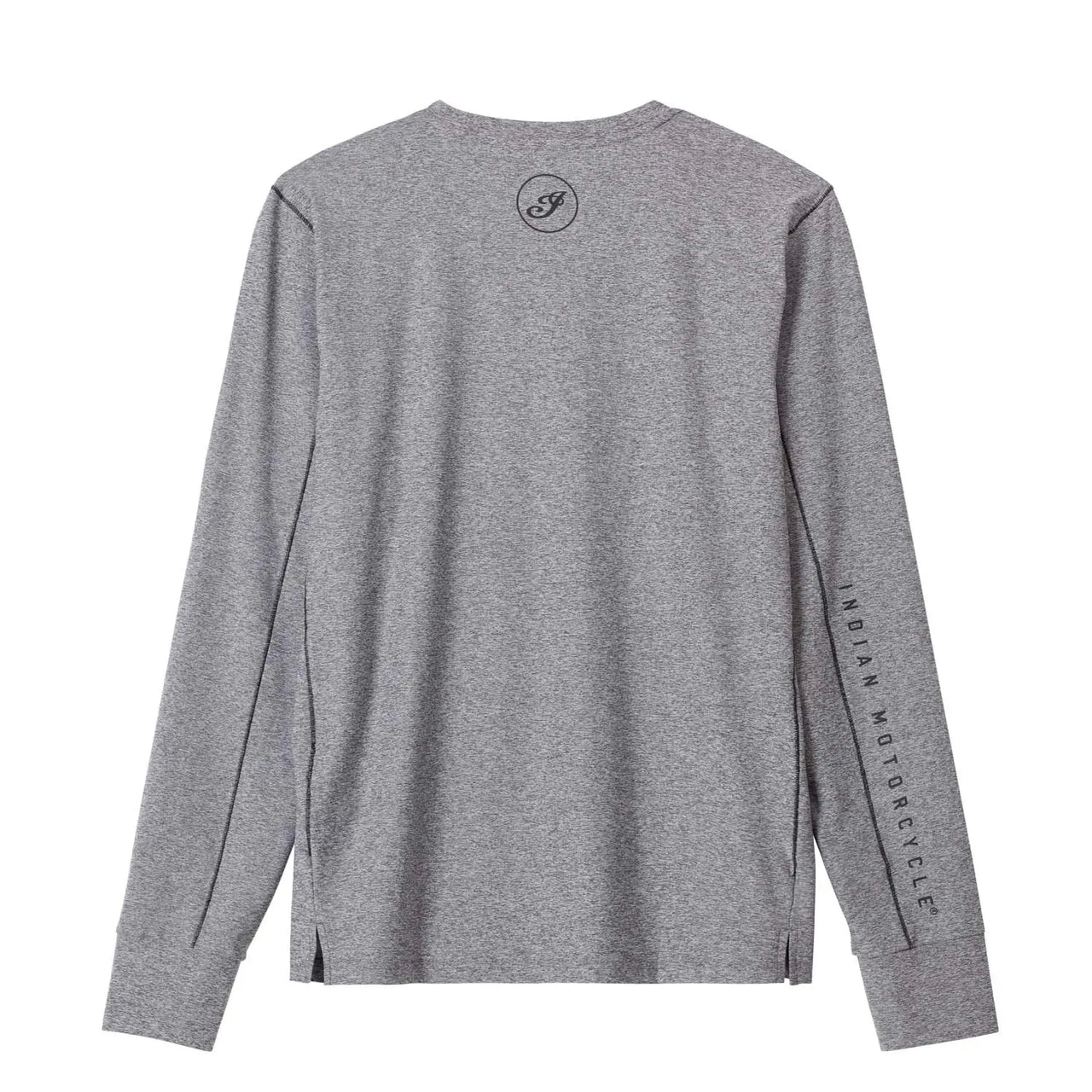 Indian Motorcycle Men's Long Sleeve Thumbhole Athlete T-Shirt, Gray