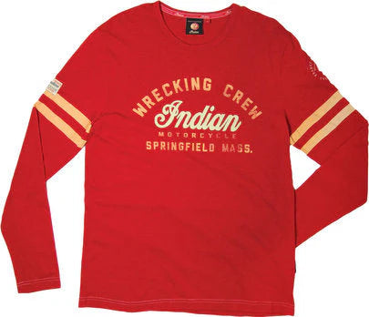 Indian Motorcycle Men's Wrecking Crew Long-Sleeve - Red