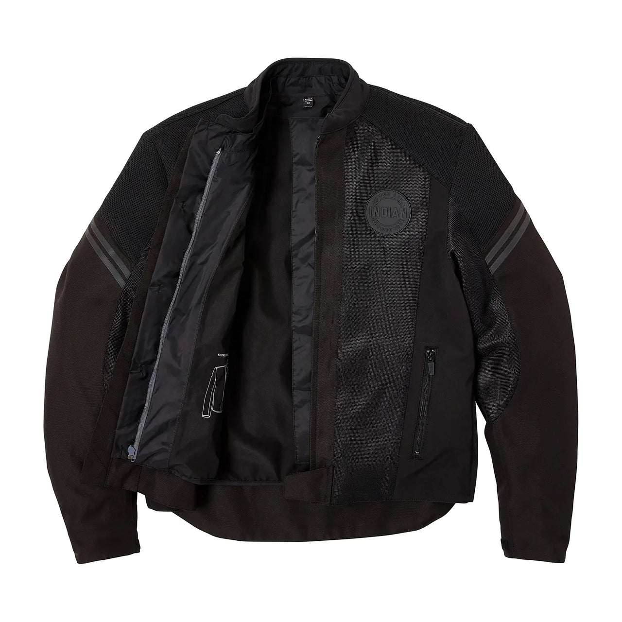 Indian Motorcycle Men's San Pedro Mesh Jacket, Black