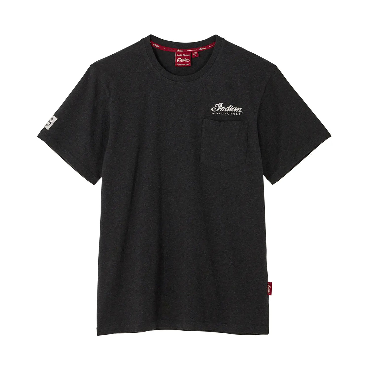 Indian Motorcycle Men's Logo Headdress Pocket Tee, Black