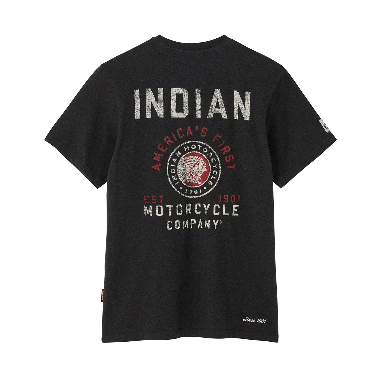 Indian Motorcycle Men's Logo Headdress Pocket Tee, Black
