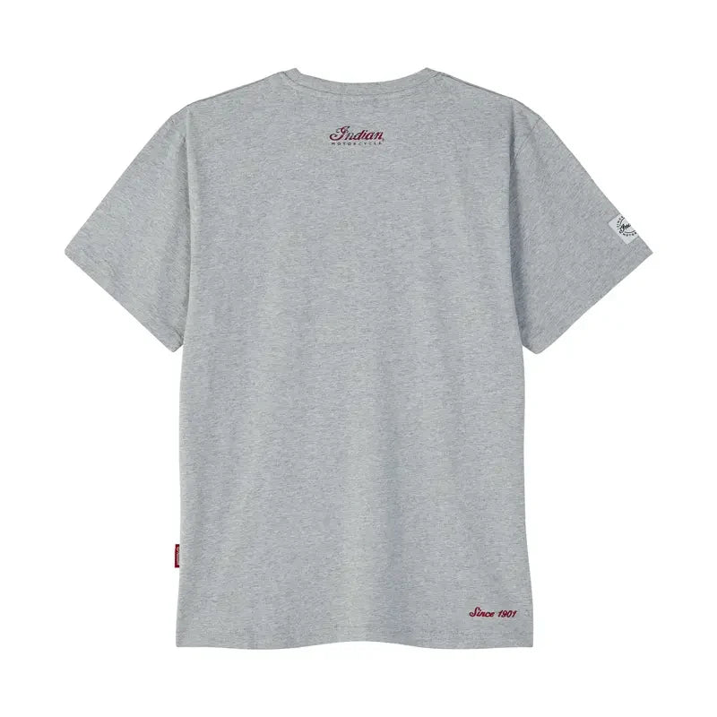 Indian Motorcycle Men's Distressed Headdress Marl T-Shirt, Gray