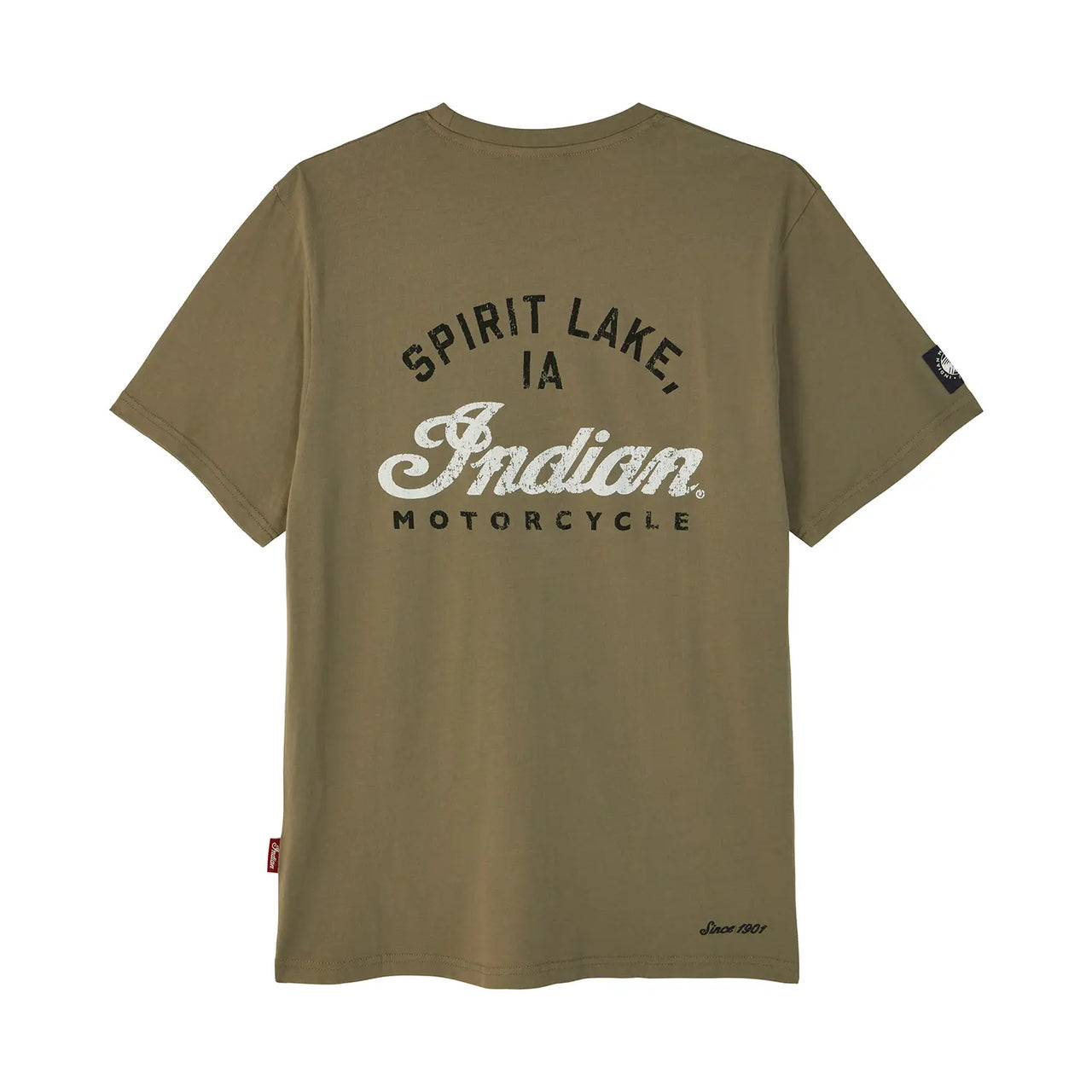 Indian Motorcycle Men's Spirit Lake IA Pocket T-Shirt, Green
