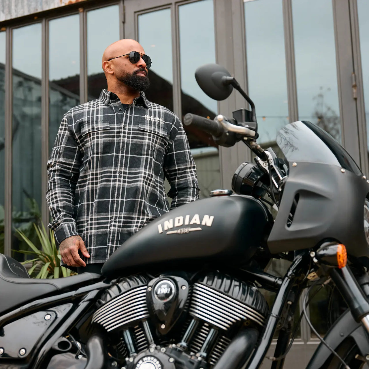Indian Motorcycle Men's San Antonio Plaid Shirt