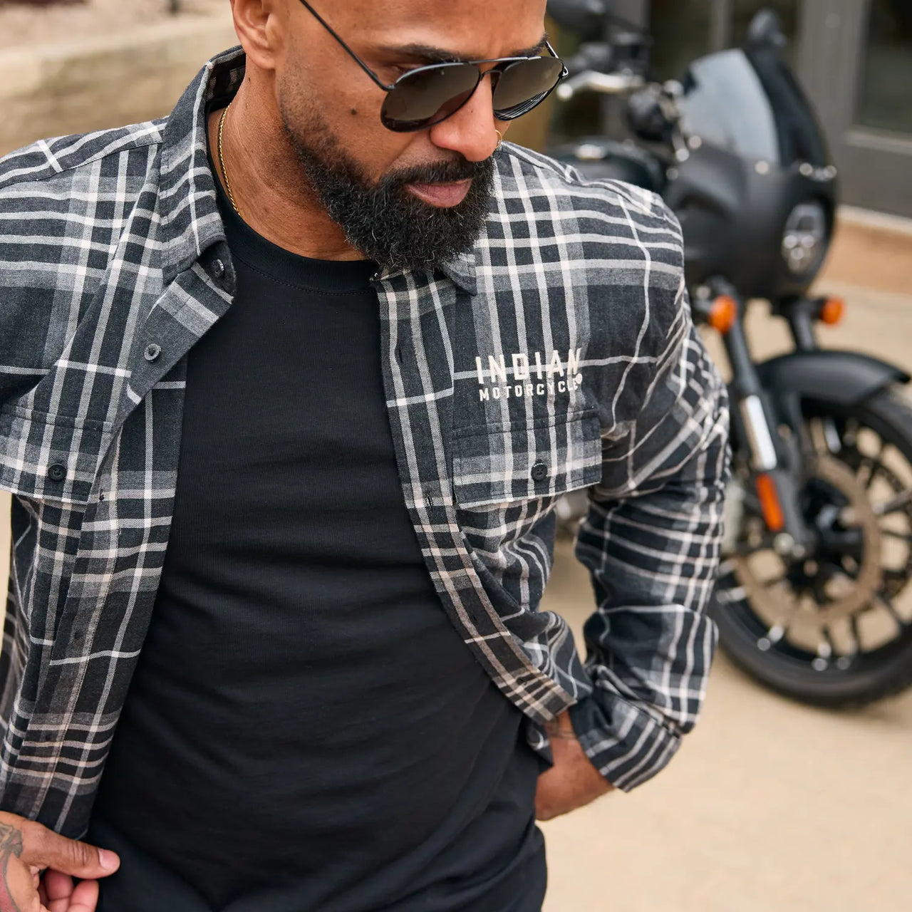 Indian Motorcycle Men's San Antonio Plaid Shirt