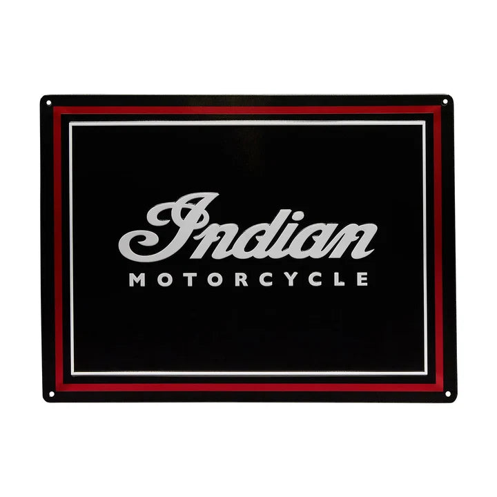 Indian Motorcycle Script Logo Metal Sign