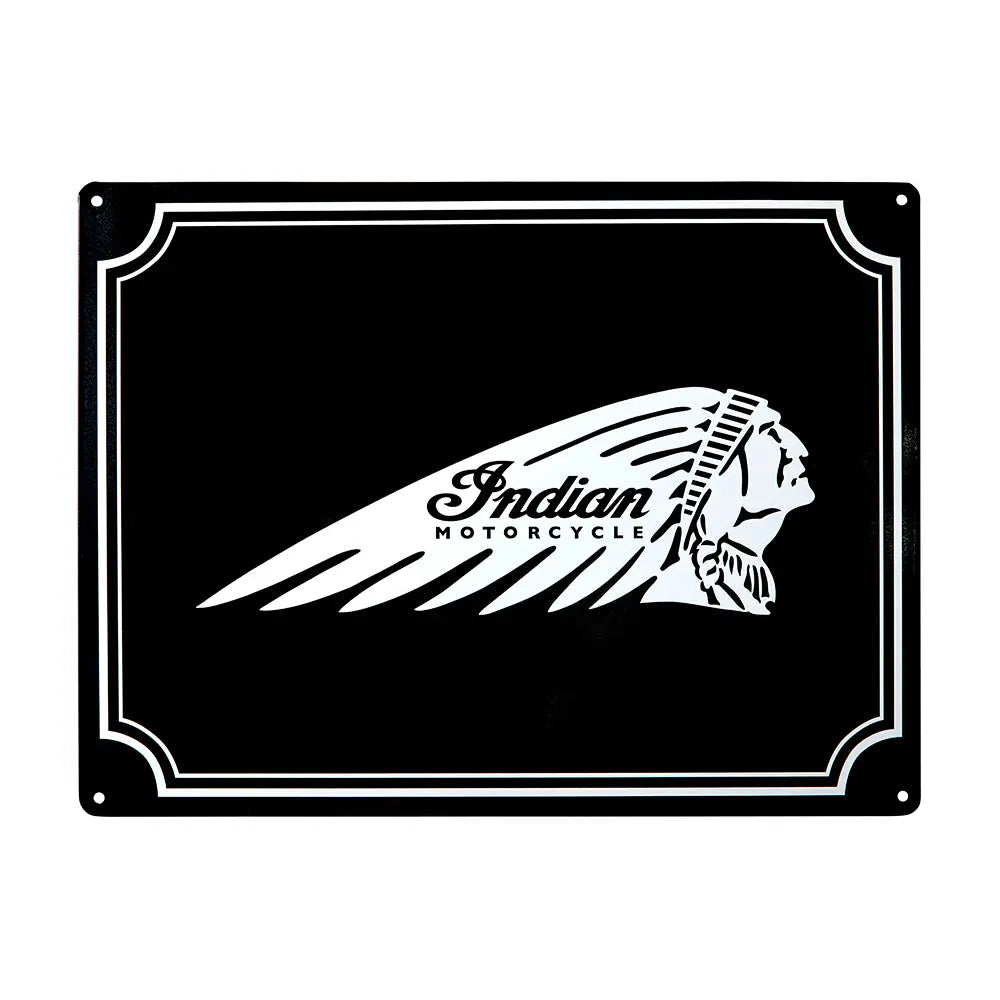 Indian Motorcycle IMC Headdress Metal Sign