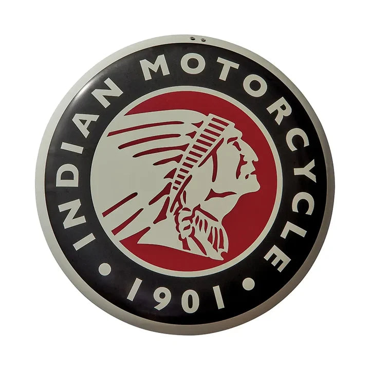 Indian Motorcycle IMC Headdress Icon Metal Sign