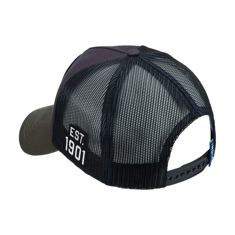 Indian Motorcycle 01 Patch Trucker Cap, Gray