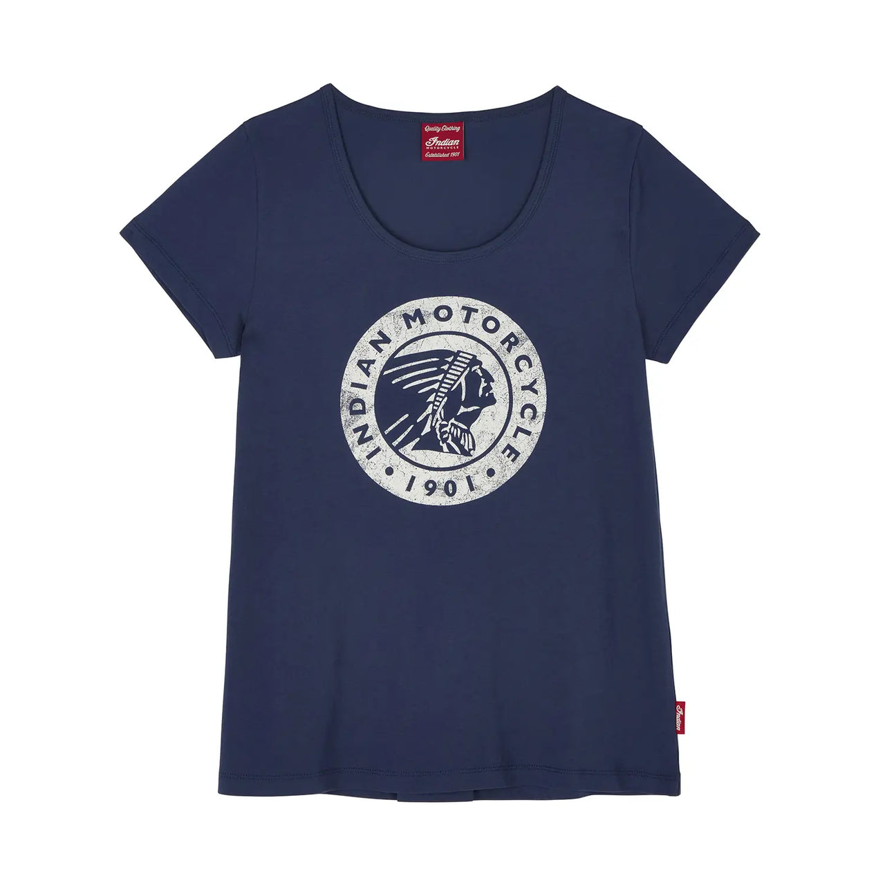 Indian Motorcycle Women's Headdress Icon T-shirt, Navy