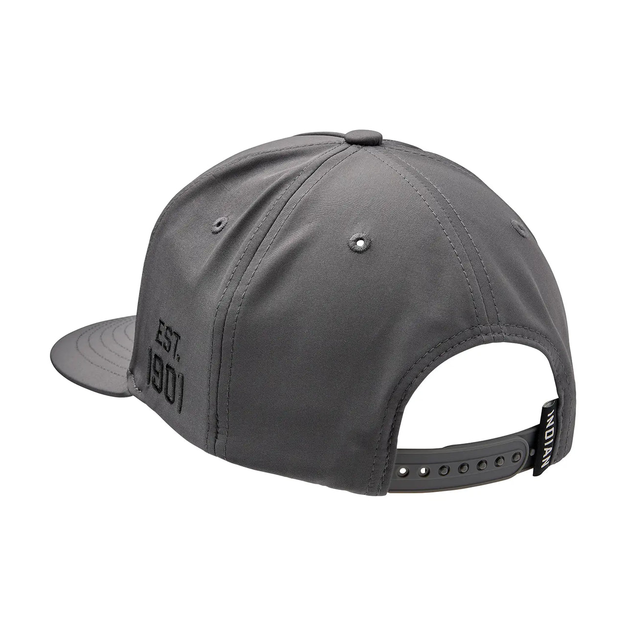 Indian Motorcycle Headdress Print Flat Peak Cap, Gray