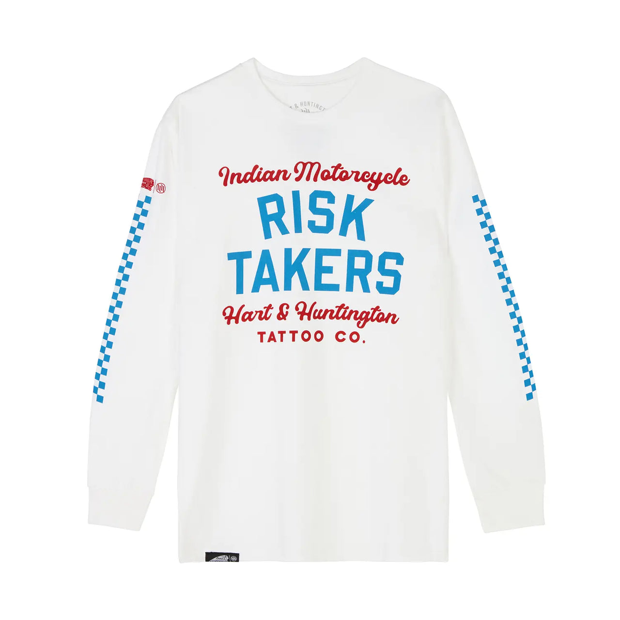 Indian Motorcycle x Hart & Huntington Men's IMC X HH Risk Takers Long Sleeve T-shirt, White