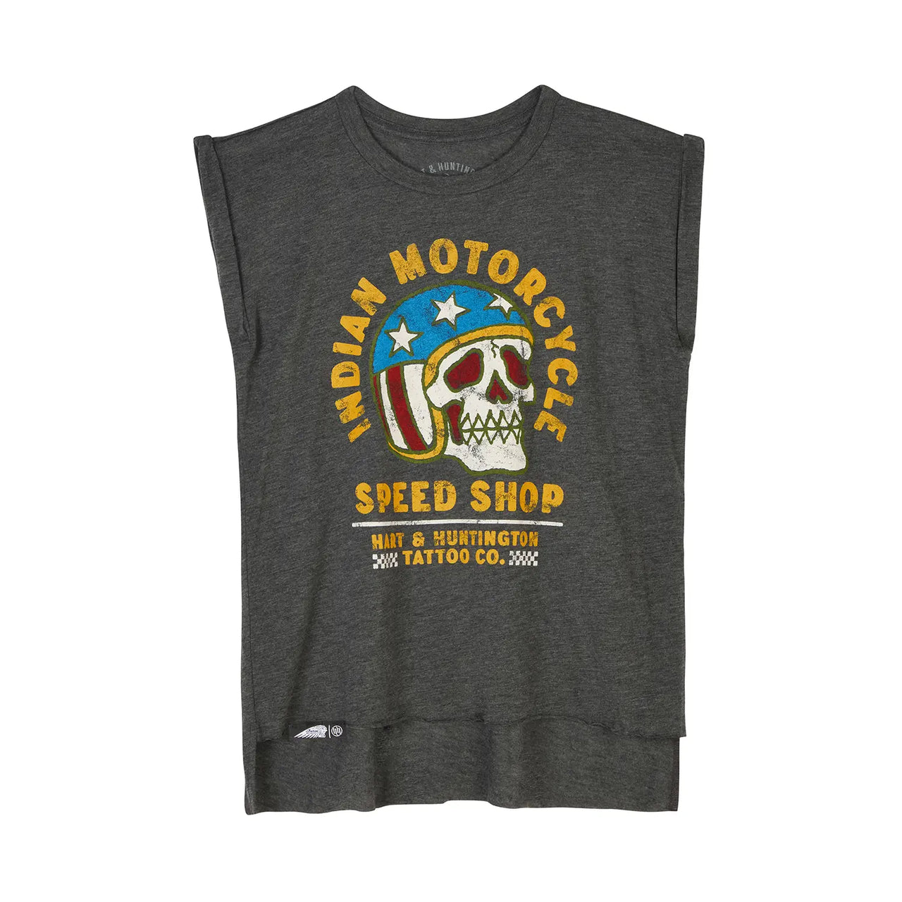 Indian Motorcycle x Hart & Huntington Women's IMC X HH Speed Shop Tank, Gray