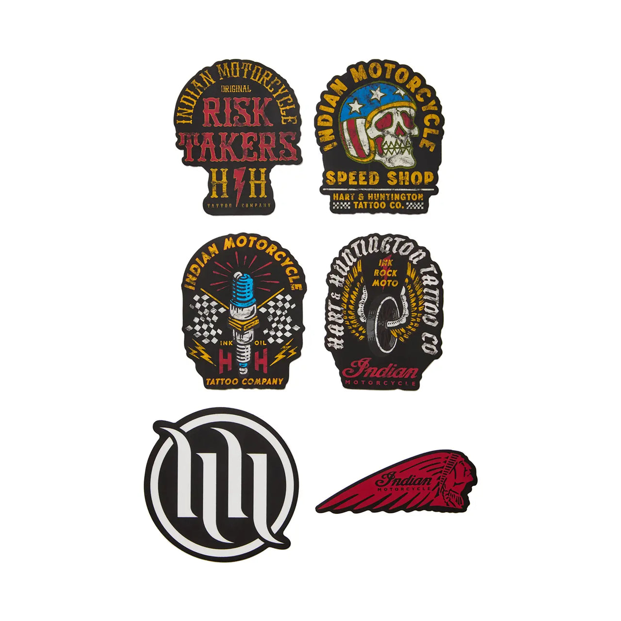 Indian Motorcycle x Hart & Huntington IMC X HH Sticker Pack, Multi
