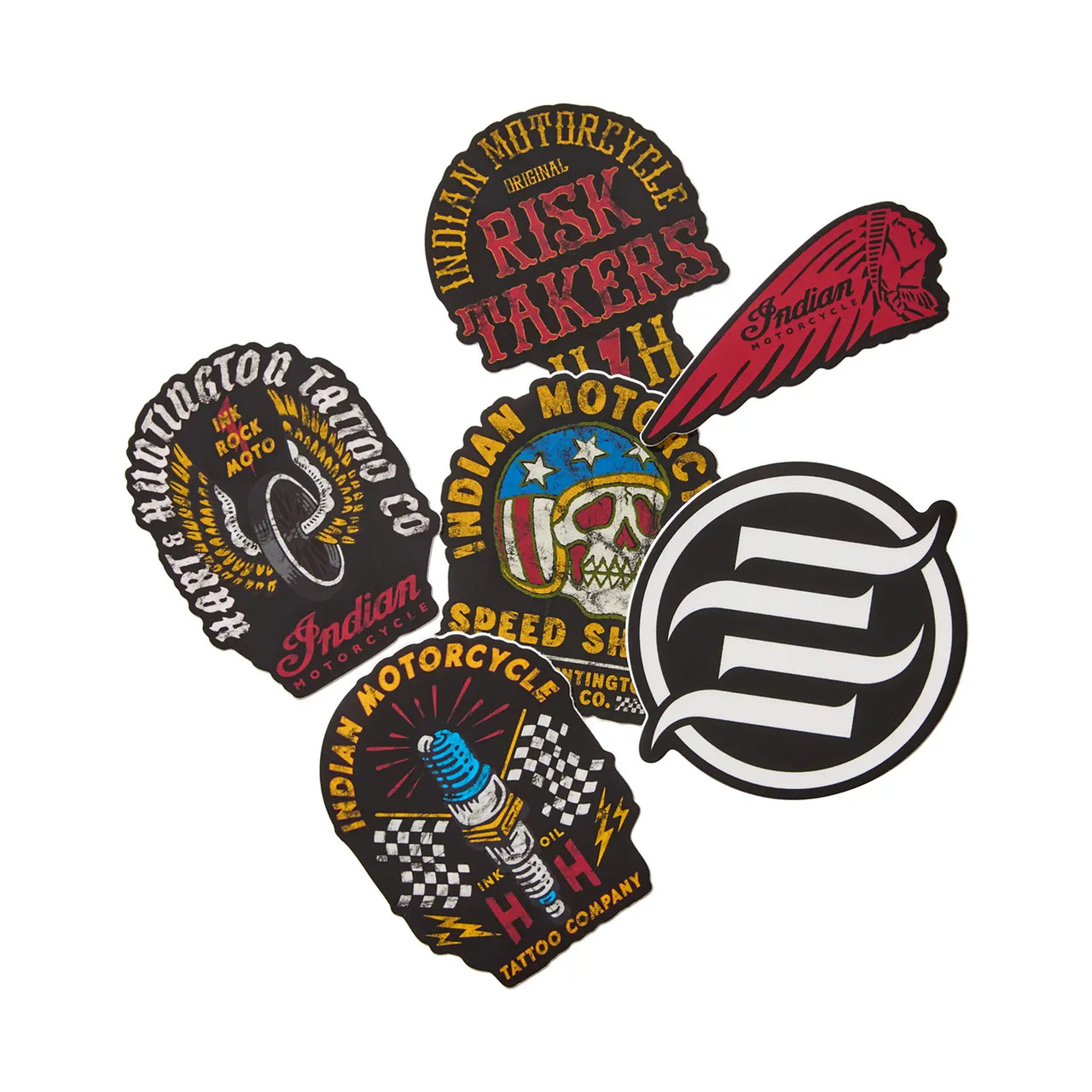 Indian Motorcycle x Hart & Huntington IMC X HH Sticker Pack, Multi