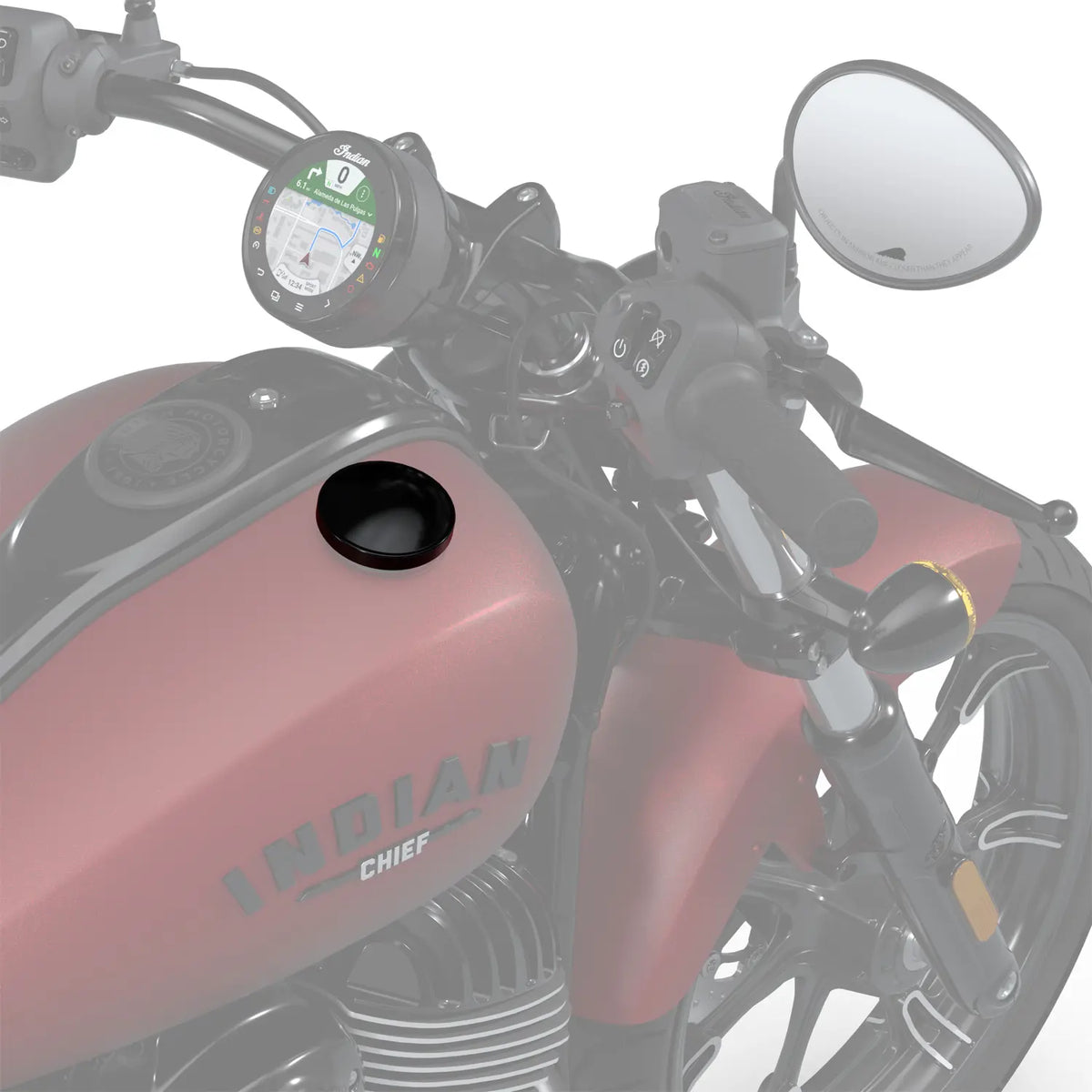Indian Motorcycle Fuel Cap, 2022+ Chief and 2025 + Scout Black