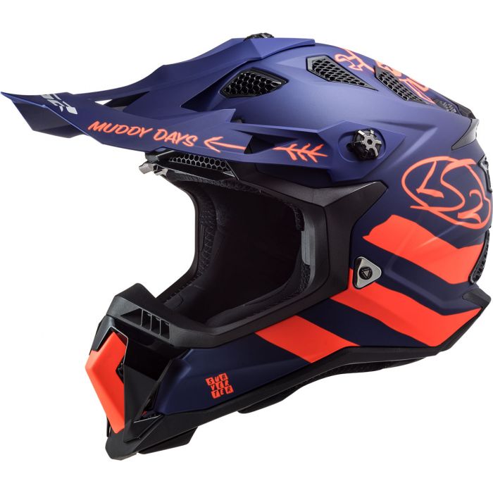 LS2 MX700 Subverter Evo Cargo - Matte Blue / Fluro Orange