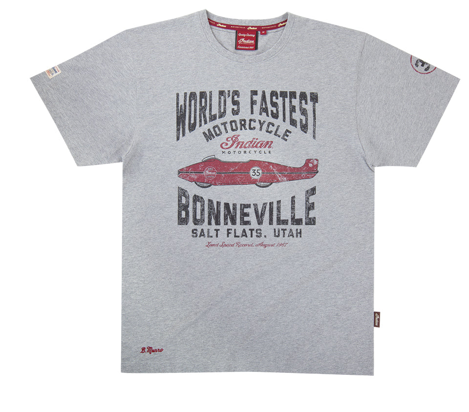 Indian Motorcycle World's Fastest Indian Tee, Grey