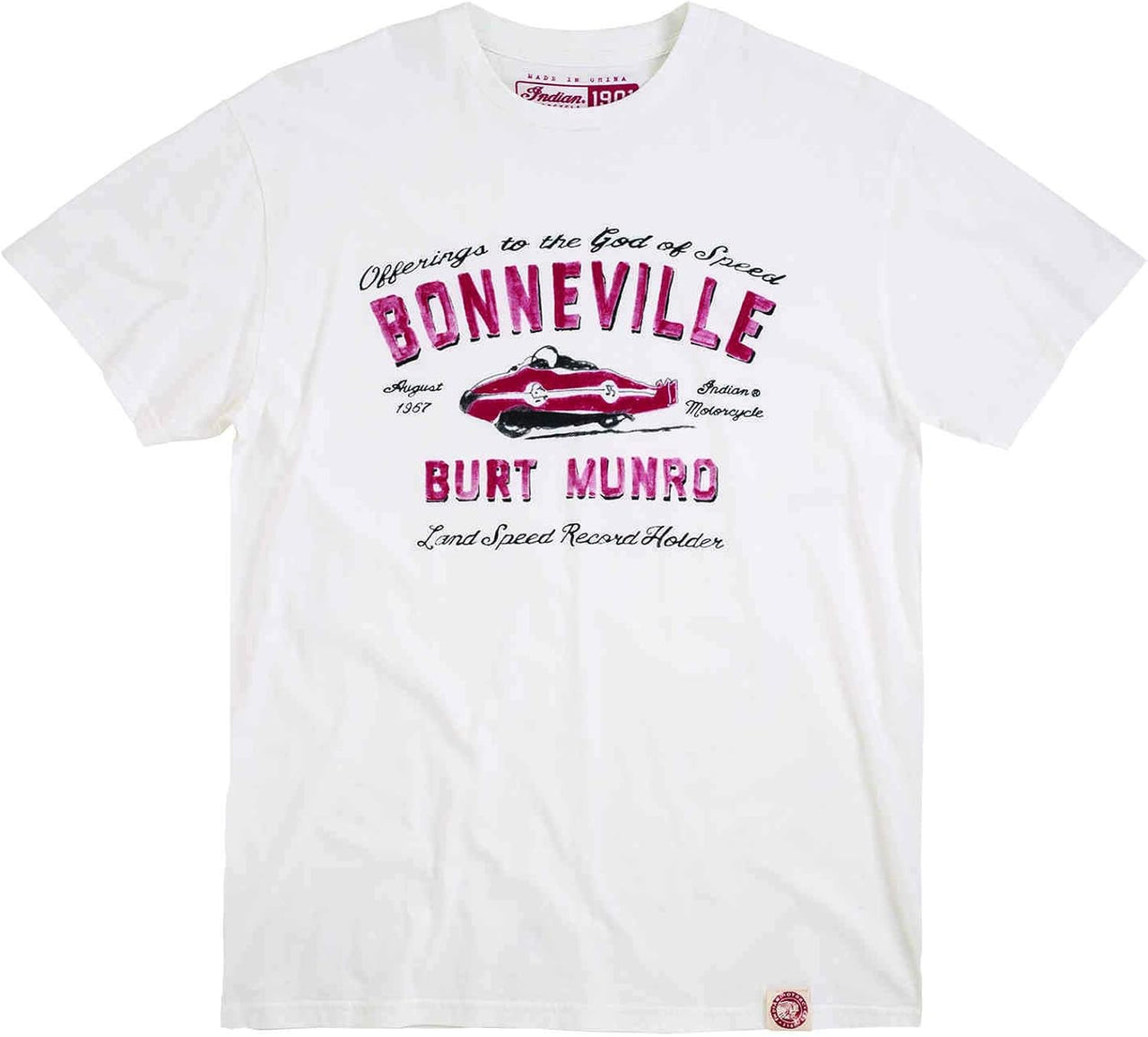 Indian Motorcycle 1901 Bonneville Tee, White