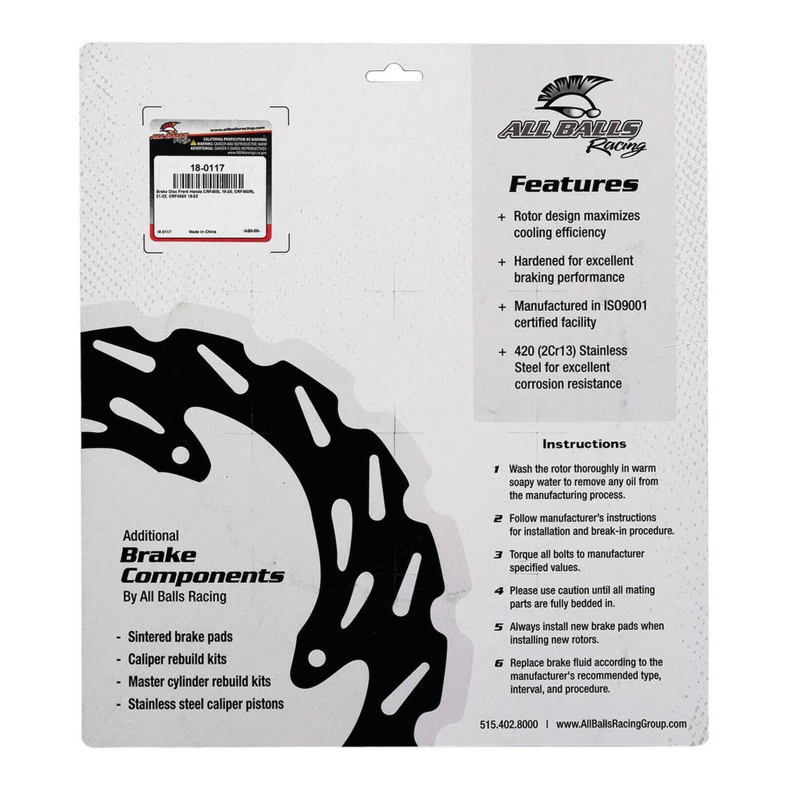 Front Brake Disc 18-0117