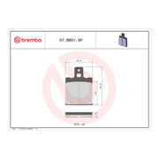 Brembo Prime Brake Pad Sinter Rear 07BB01SP
