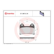 Brembo Prime Brake Pad Sinter Front 07BB19SA