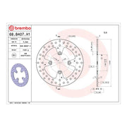 Brembo Prime Brake Disc Serie Oro Rear 68B407H1