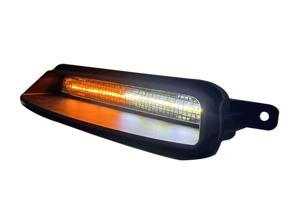 Dynamic LED Black Fairing Vent Insert for Indian Motorcycles – 2019-2023 Indian Chieftain, Chieftain Limited, Chieftain Dark Horse, Chieftain Elite, Roadmaster Dark Horse, 2021-2023 Roadmaster Limited. – Custom Dynamics