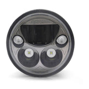 Denali M5 E-Mark LED Headlight Module - 5.75 Round, Black Chrome