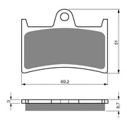 GOLDfren Brake Pads GF070 - S33