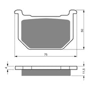 GOLDfren Brake Pads Sintered Sports GF075 - S3 ( PH10 )
