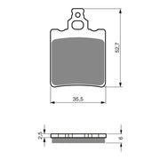 GOLDfren Brake Pads Off-Road Racing GF096 - K5 ( PR149 )