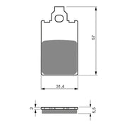 GOLDfren Brake Pads Sintered Sports GF115 - S3 ( PH90 )
