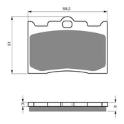 GOLDfren Brake Pads Sintered Sports GF132 - S3 ( PH275 )