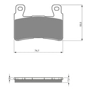 GOLDfren Brake Pads Sintered Sports GF134 - S3 ( PH273 )