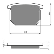 GOLDfren Brake Pads Sintered Sports GF138 - S3 ( PH13 )