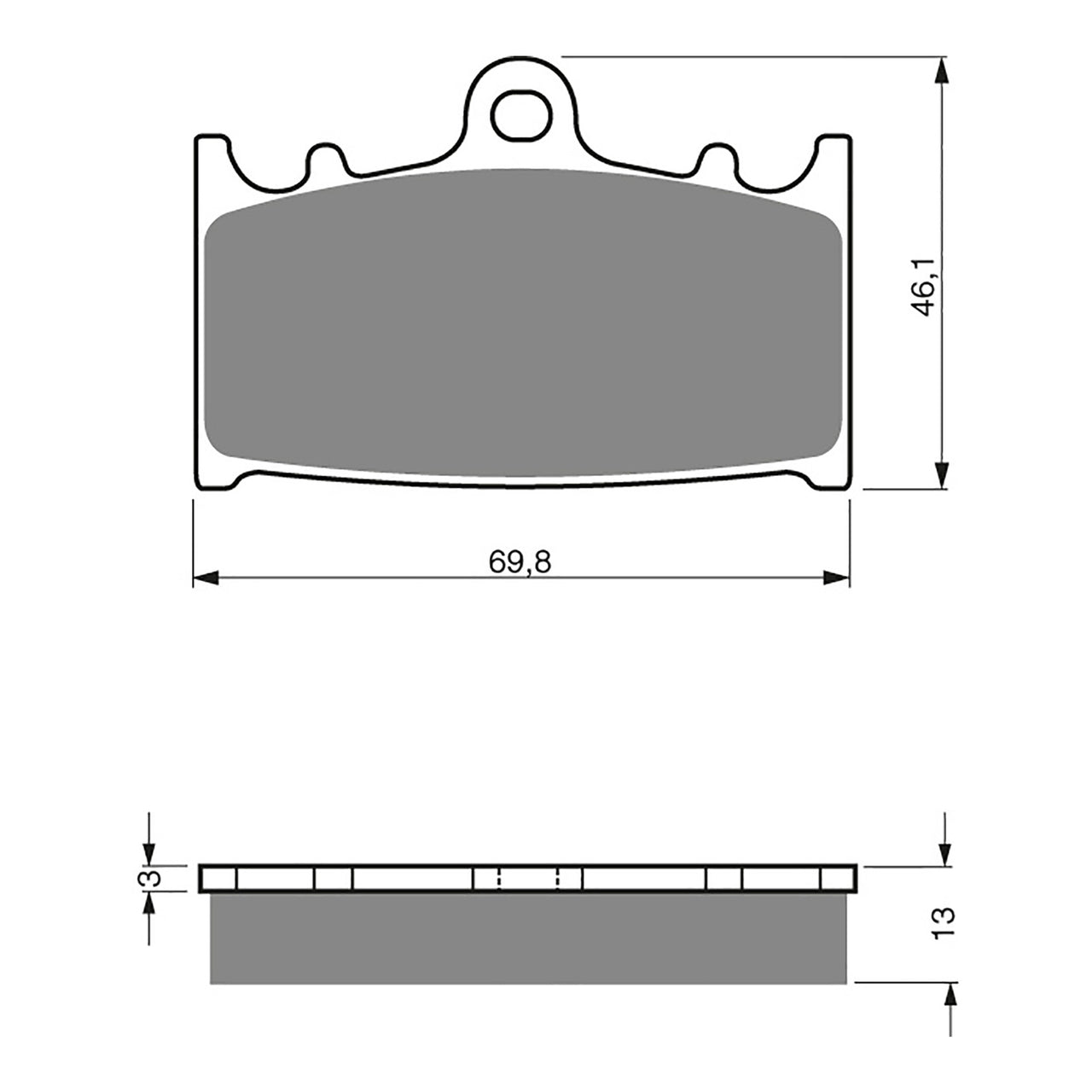 GOLDfren Brake Pads Sintered Sports GF206 - S3 ( PH325 )