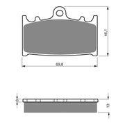 GOLDfren Brake Pads Sintered Sports GF206 - S3 ( PH325 )